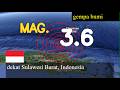 😱🚨 gempa dekat Sulawesi Barat, Indonesia pembaruan langsung hari ini : Gempa berkekuatan 3,6 meland