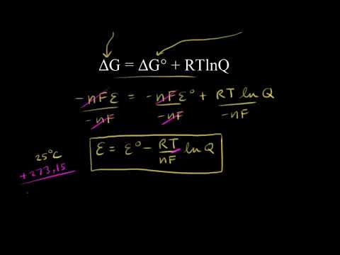 Nernst Denklemi Eşitliği  (Fen Bilimleri) (Kimya) (Fizik)