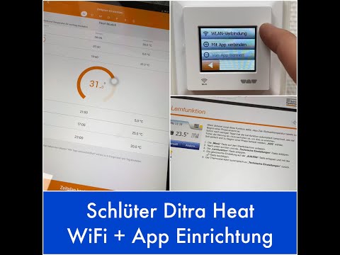 Schlüter Ditra Heat EINRICHTUNG von Touch Temperaturregler mit Wifi und iOS App