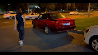 Ночные дела на BMW E34, Москва не спит, в Москве жара