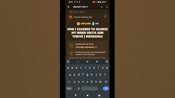 How I learned to silence my inner critic and thrive||memefi secret code today||#viralshorts #memefi
