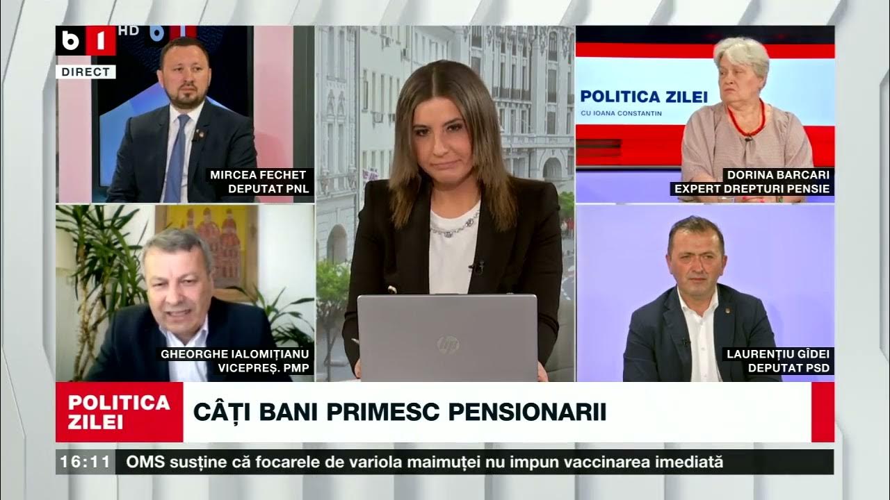 POLITICA ZILEI CU IOANA CONSTANTIN CE SE ÎNTÂMPLĂ CU PENSIILE
