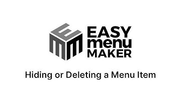 05 - Hiding or Deleting a Menu Item