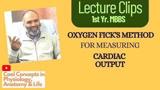 What is the Oxygen Fick's Method of Cardiac output estimation | 1st Year MBBS | Guyton | Physiology
