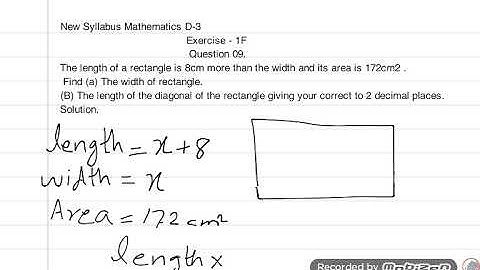 The length of a rectangle is 8 cm more than the width and its area is 172 cm^2___?