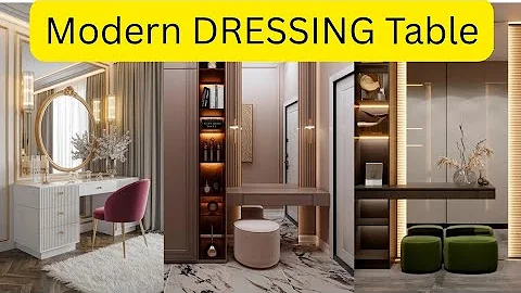 latest modern DRESSING table design, Glamorous dressing trends, led Mirror 