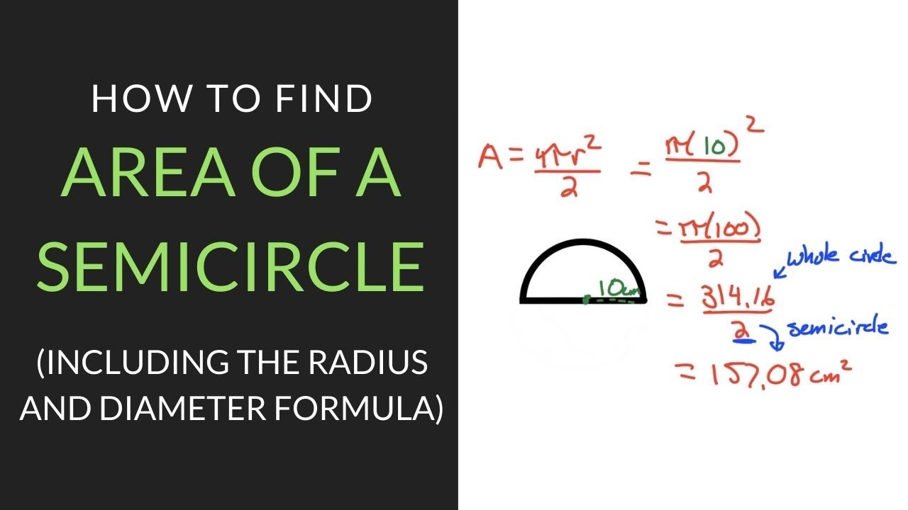 15 Tricks for finding the Area of a Semicircle - Mathcation
