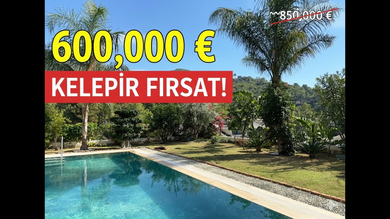 🔴 Göcek'te BU Fiyata Başka Yok! 😱 Piyasa Değerinin Altında, Korunaklı 4+1 Lüks Villa