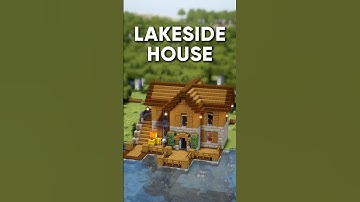 Minecraft Tutorial: Lakeside House 🏠 #minecraft #shorts
