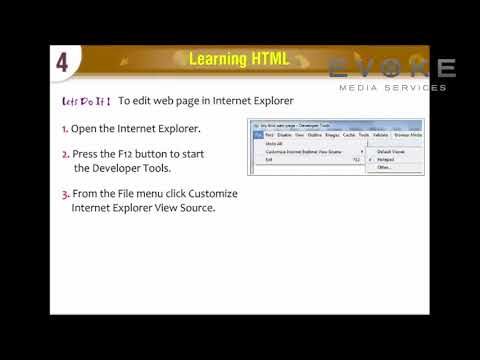 Editing the wed page in Internet Explorer || Information