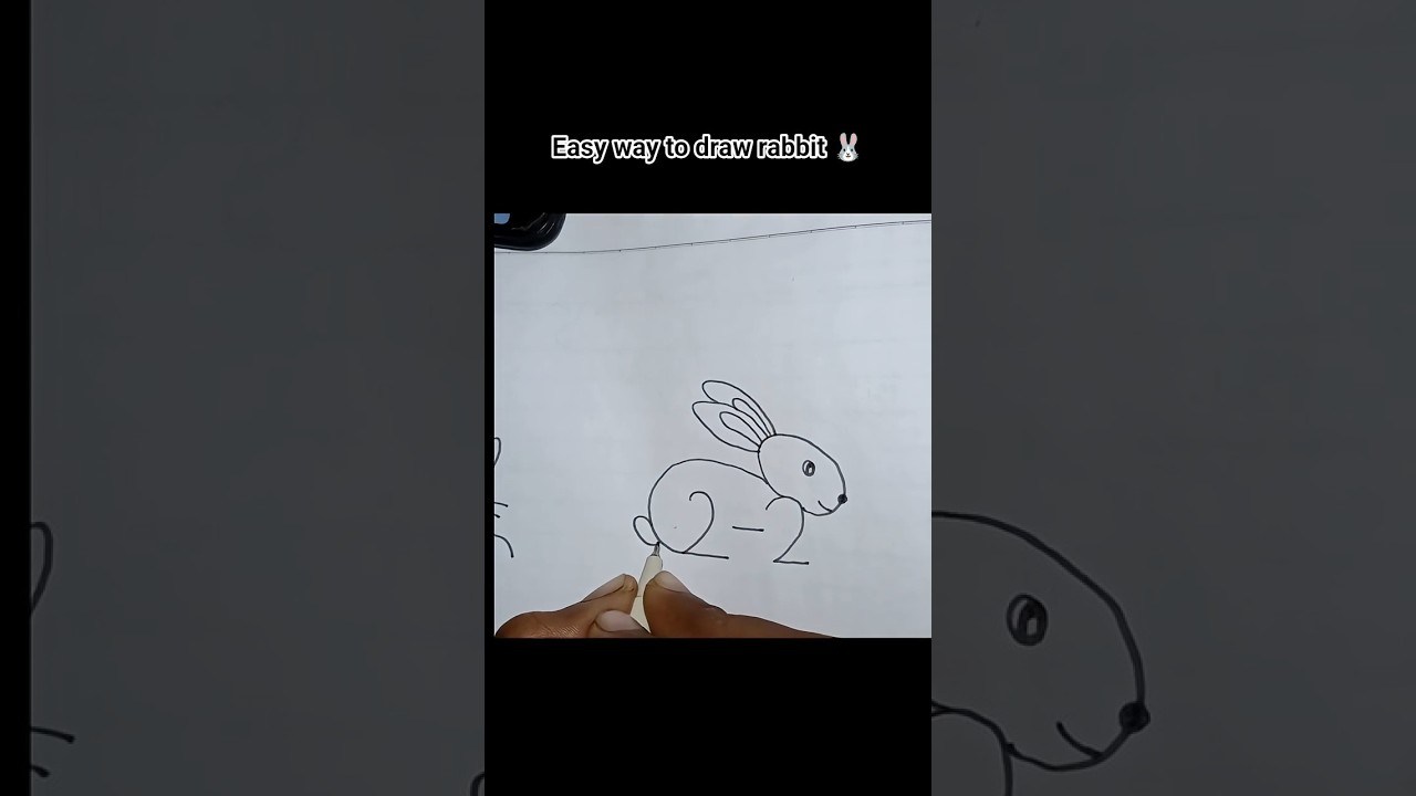 Easy way to draw rabbit 👉