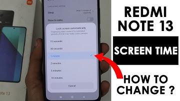 How to Increase Screen Timeout in Redmi Note 13 | Change Screen Time