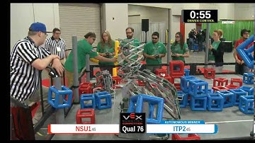 2015 VEXU Q76 - NSU1 vs ITP2 - 30 to 47-Division Div-VEX U-VEX Worlds 2015