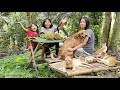 中身がクリーミーなドリアンケーキを作る【Jungle Cooking】フィリピン自給自足生活【猫と食べる】