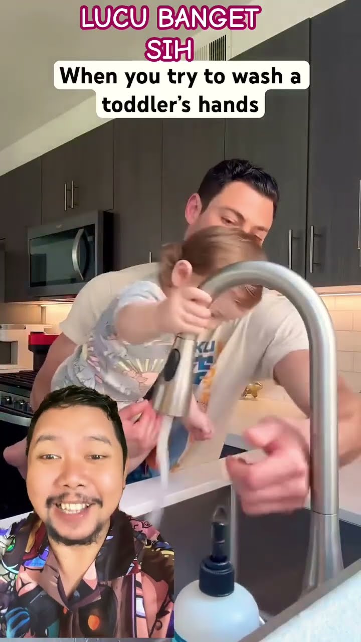 ADIK BISA BENERIN KRAN AIR!!!?? #funny #baby #dad #cute #comedy #family