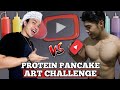 NASUNOG YUNG PANCAKE! 😂 Protein Pancake Art Challenge ft. Von Campos