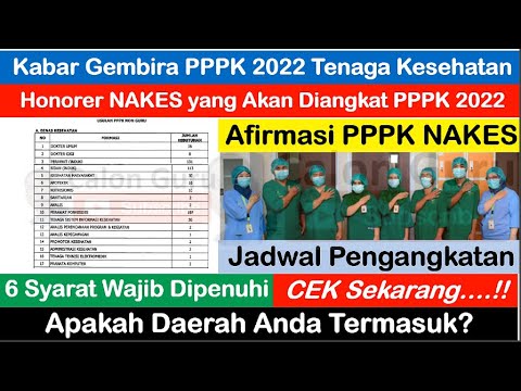 INFO PPPK Tenaga Kesehatan 2022: Syarat Pendaftaran PPPK Tenaga