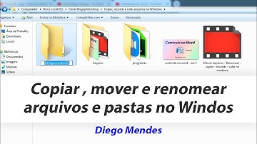 Mover, copiar, recortar e colar arquivos e pastas no Windows