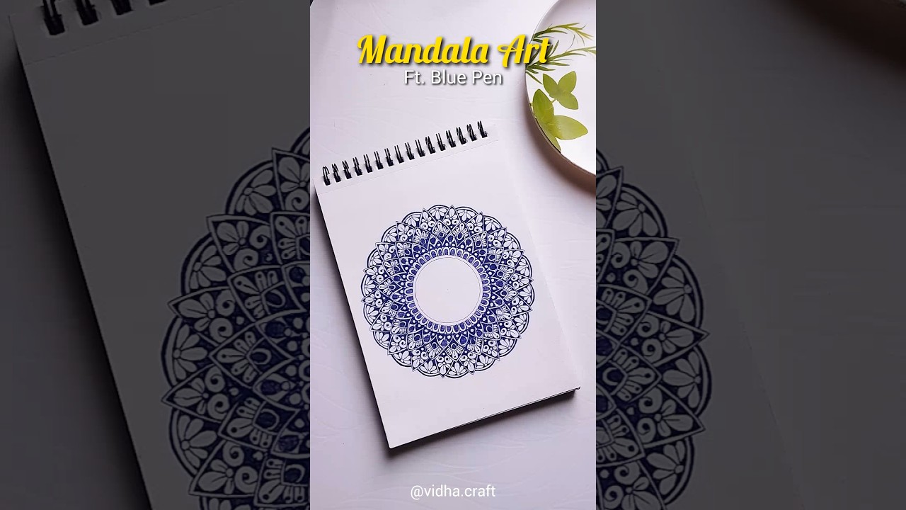 I Created Mandala Art Using Only a Blue Pen