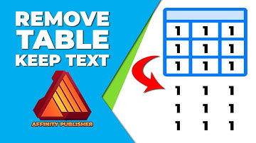 How to remove table but keep text in affinity publisher