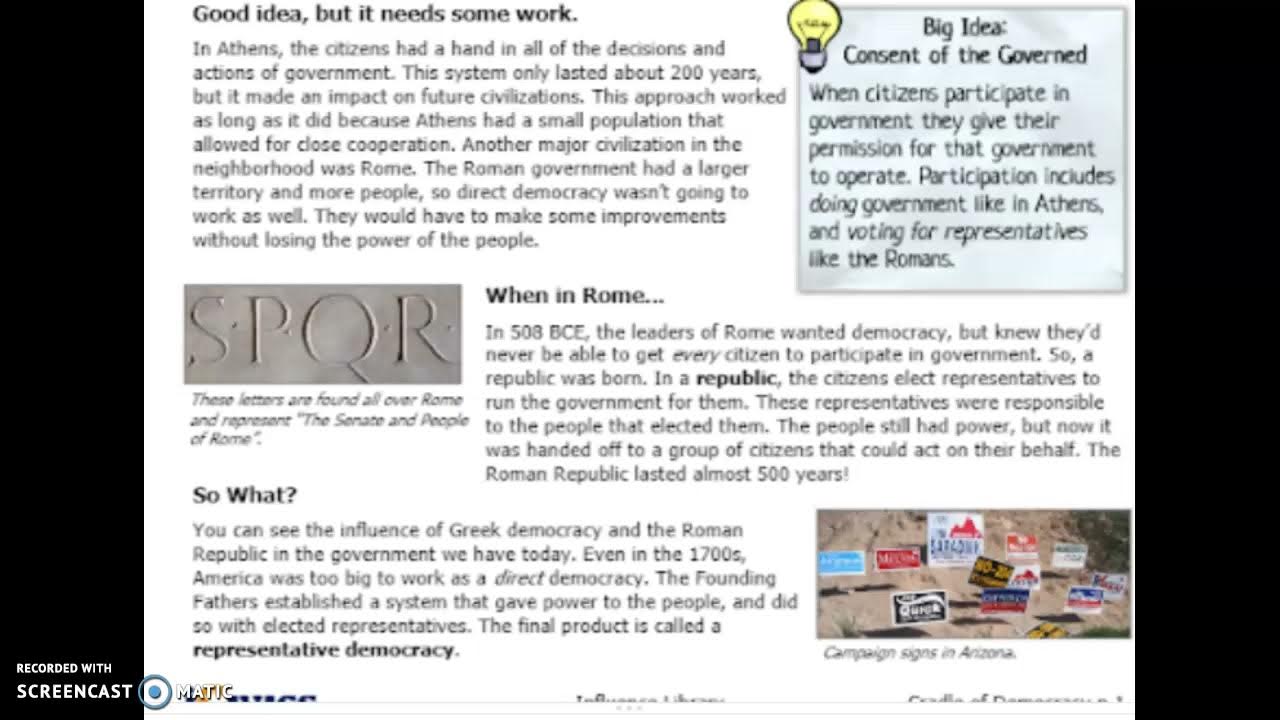 Cradle of Democracy Reading - YouTube