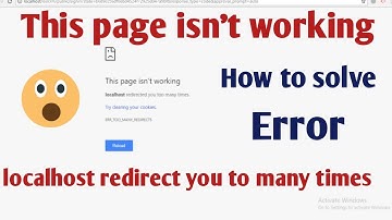 how to fix error localhost redirected you too many times when using header() | login system error