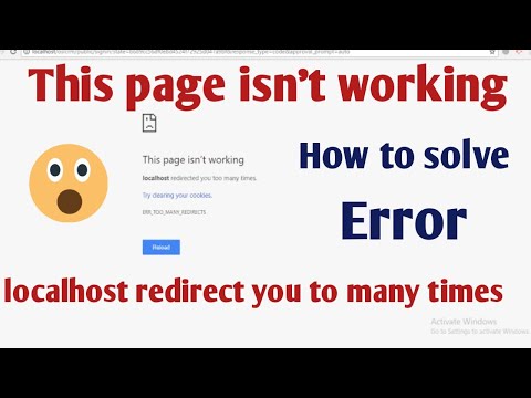 how to fix error localhost redirected you too many times when using header() | login system error