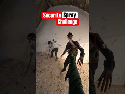Security spray challenge #video #parkour #pov #funny #youtube #shorts #video