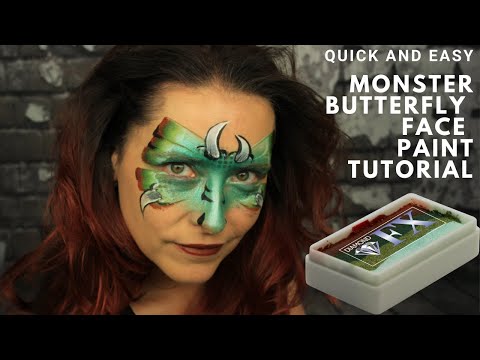 Monster Butterfly Face Paint Tutorial | Quick and Easy Face Paint | 2 Minute Face Paint