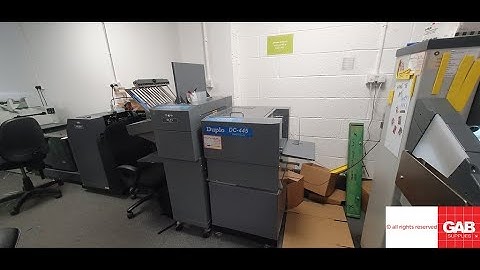 Digital card creasing & folding machine for sale   Duplo DC 445 with DC F1   Gab Supplies Ltd   2010