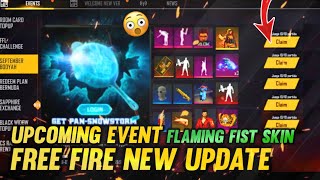 Free Fire New Update | Free Fire New Events | New Top Up Event | Flaming Fist Skin | Upcoming Events