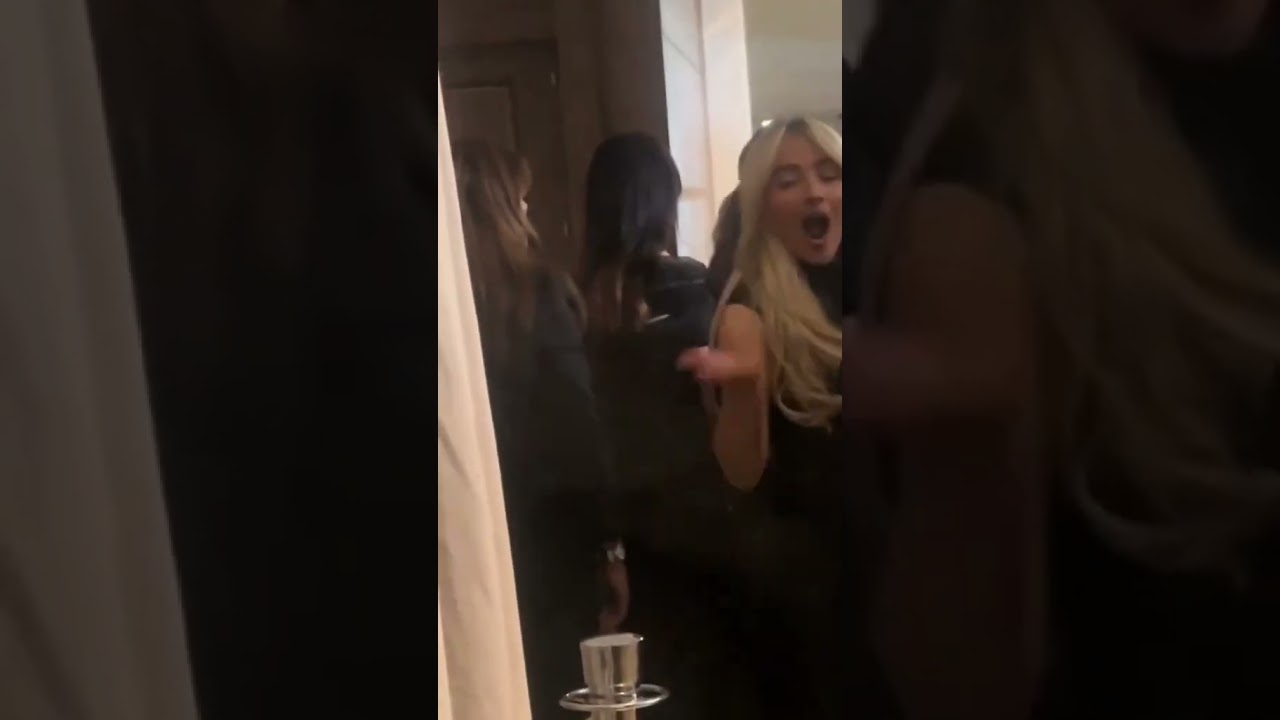 Sabrina Carpenter waving to fans at the Clive Davis Pre-GRAMMY Gala | Feb 3, 2024.