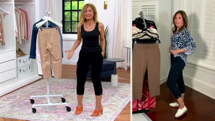 Susan Graver Weekend Premium Stretch Leggings with Front Seam on QVC 