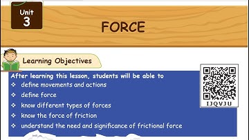 FORCE -  PART 1/2 - UNIT 3 - TERM 1 -  SCIENCE  - 3RD STANDARD - ENGLISH MEDIUM