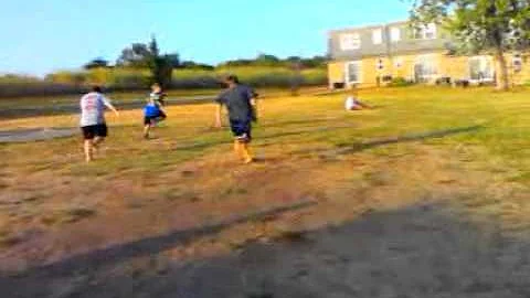 Joey guthrie returning a kickoff for a touchdown
