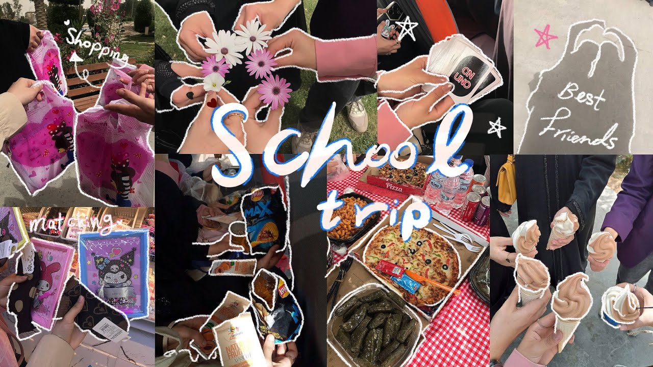 فلوق السفرة المدرسية 🎠🎀 || School trip vlog