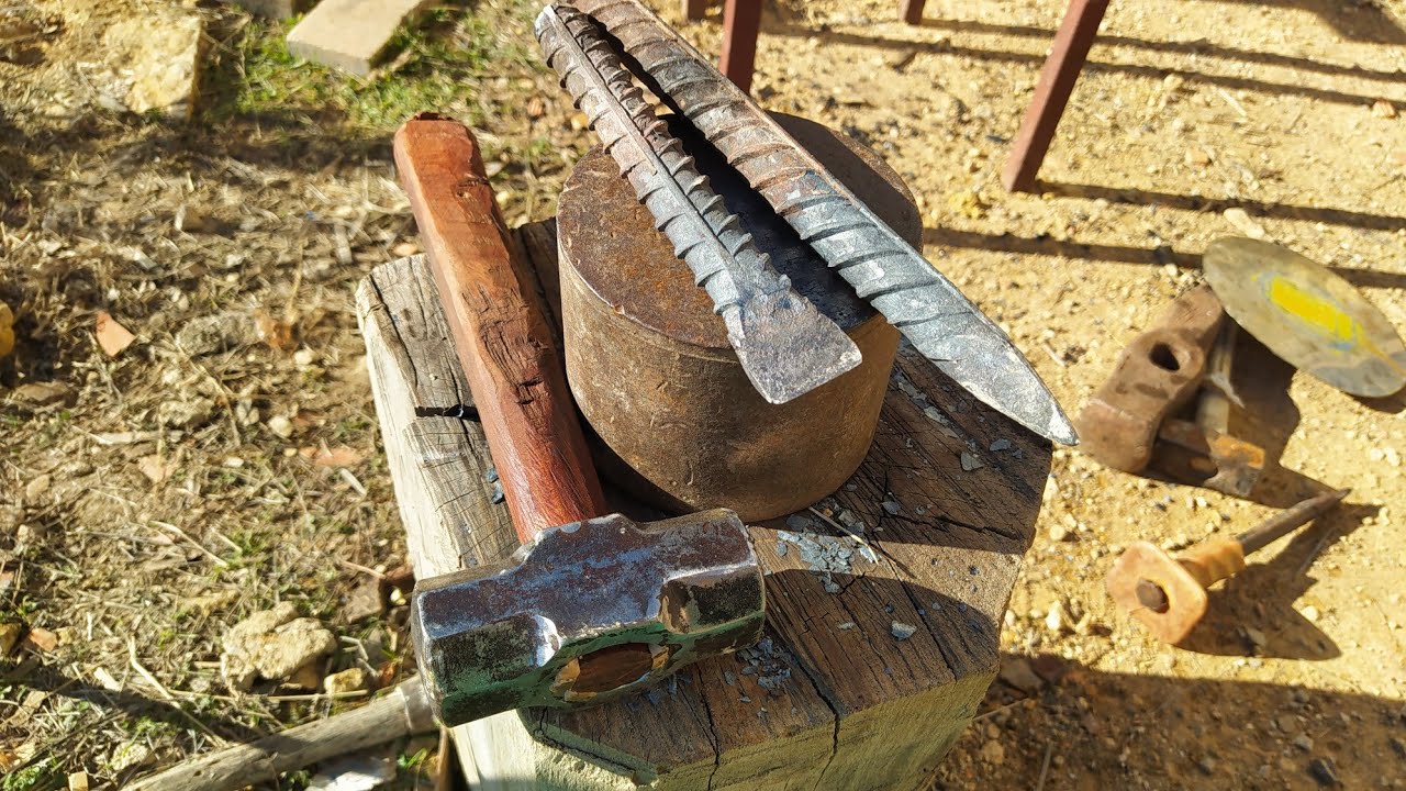 Como forjar y templar un escarpe y puntero con acero de construcción Como forjar y templar un escarpe y puntero con acero de construcción