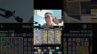 Trying solving 32 wordles at the same time duotrigordle 12 6 2026