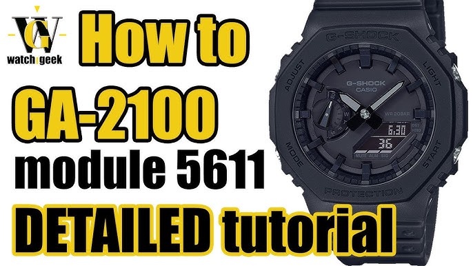 set time on g shock ga 2100