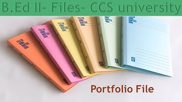 Portfolio File- b.ed Second year CCS University