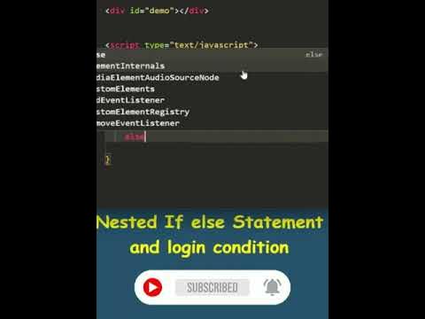 Nested If else Statement & login condition beginners #JavaScript # ...
