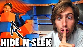 HIDE AND SEEK IN WORLDS LARGEST TRAMPOLINE PARK! (SKYZONE)