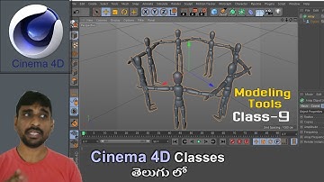 Cinema 4D Modeling Tools in telugu | Class- 9 | Cinema 4D in Telugu!!! c4d tutorials in tleugu