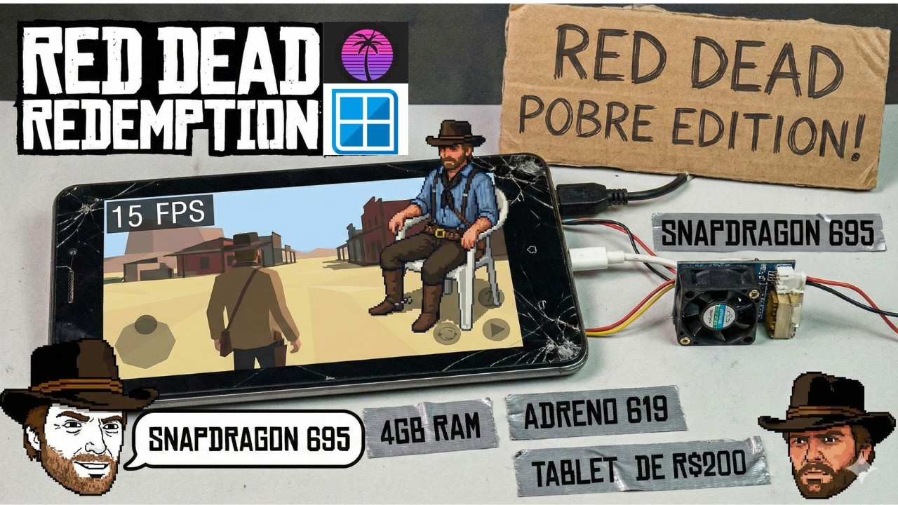 RED DEAD REDEMPTION EM UM SNAPDRAGON 695 4GB RAM E GPU ADRENO 619 TABLET POBRE EDITION!
