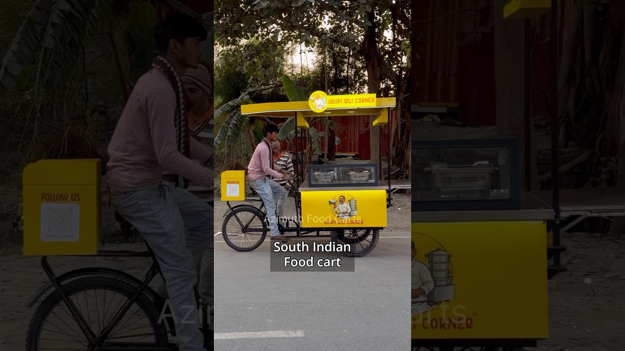 Idli cycle food cart. Manual pedal food cart. Udupi Idli cart. Brand in Jodhpur. Food cart designs.