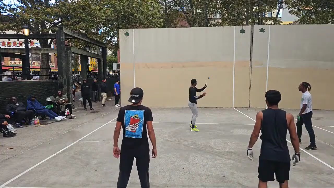 Grand Street Park - Nazir & Tywan vs Tavo & Fernan - Doubles Handball Filmed By Shena - 10.14.2024