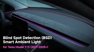 Tesla Model Y Juniper 2026 Blind Spot Detection (BSD) Smart Ambient Light | Installation & Full Demo New 2026 Tesla Model Y Juniper S3xy Strip Ambient Light Blind Spot Warning More Tesla