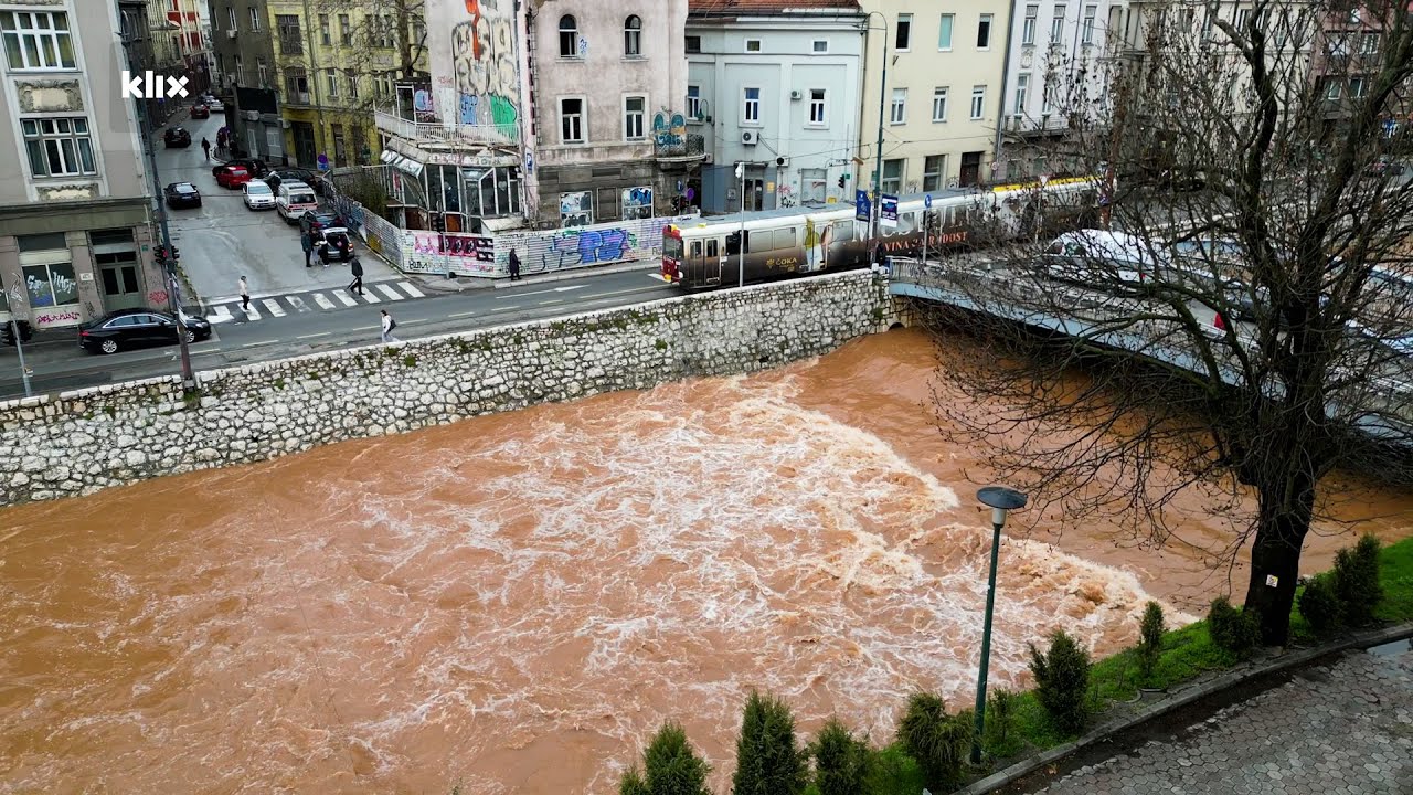 Nabujala Miljacka uslijed obilnih kiša