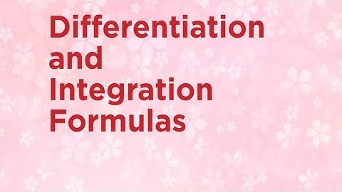 Differentiation and Integration Formulas #shorts #viral #maths #differentiation #integration