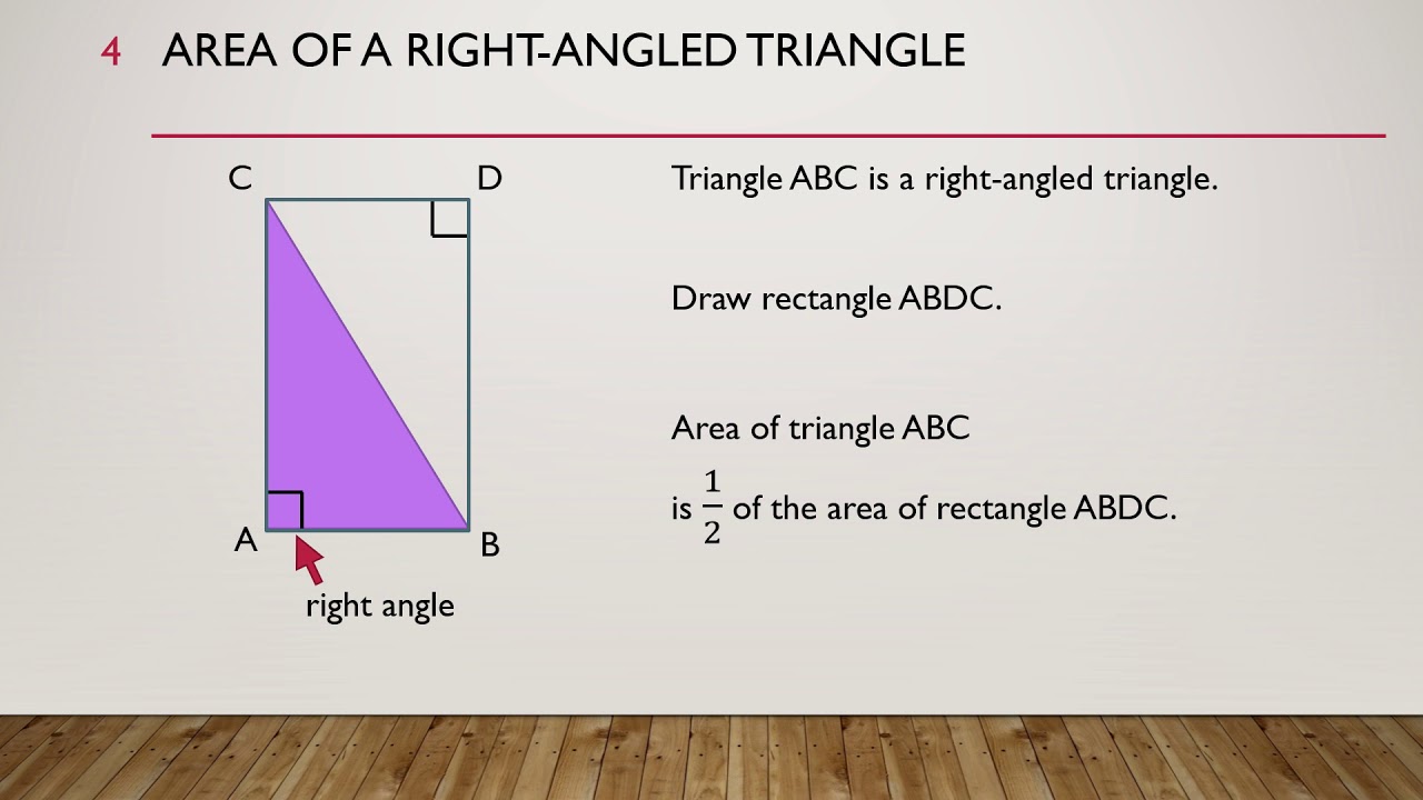 Area of a rightangled triangle Area of a Triangle 2020